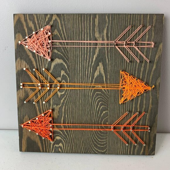Handmade String Art Arrows Wall Hanging - Picture 2 of 4